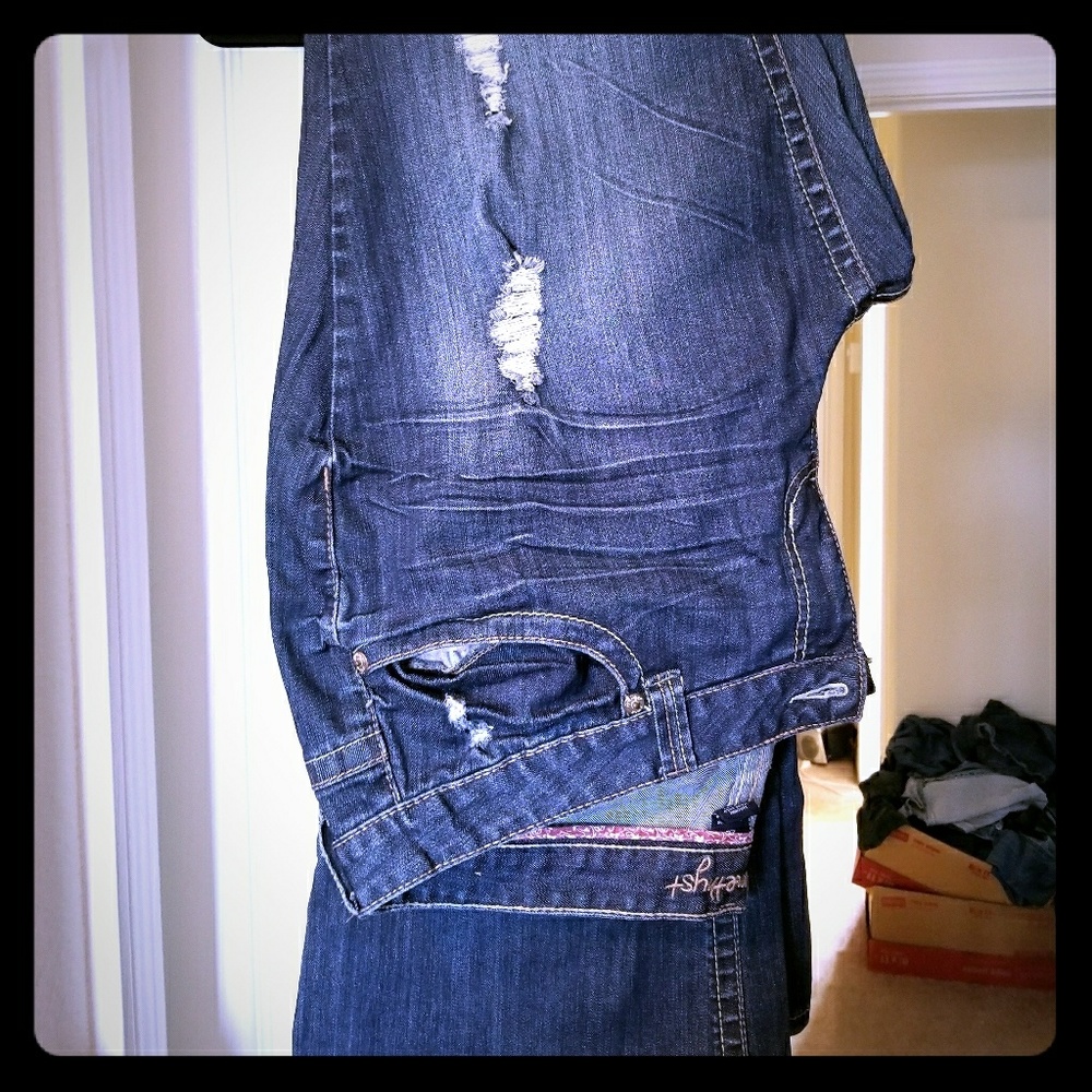 Amethyst deconstructed jeans